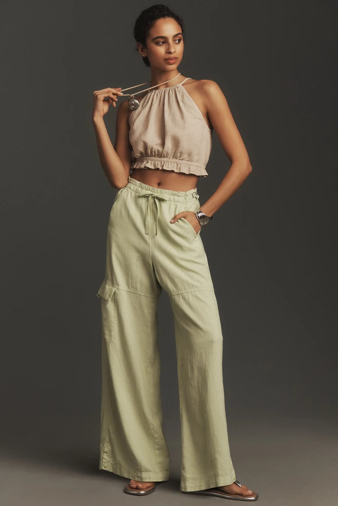 Pilcro Linen Beach Cargo Pants