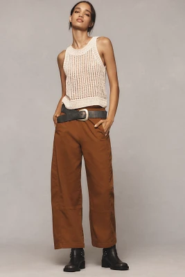 The Izzie Relaxed Pull-On Barrel Pants by Pilcro