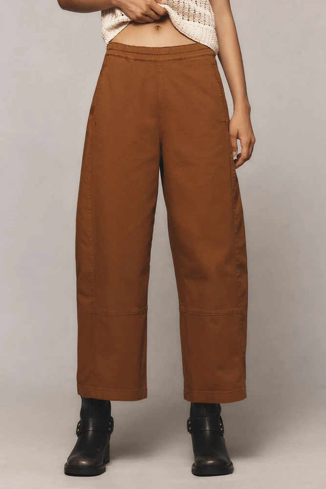 The Izzie Relaxed Pull-On Barrel Pants by Pilcro