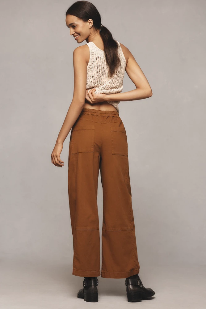 The Izzie Relaxed Pull-On Barrel Pants by Pilcro