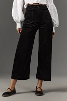 The Colette Cropped Wide-Leg Pants by Maeve: Corduroy Edition