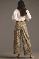 The Izzie Relaxed Pull-On Barrel Pants by Pilcro: Printed Edition