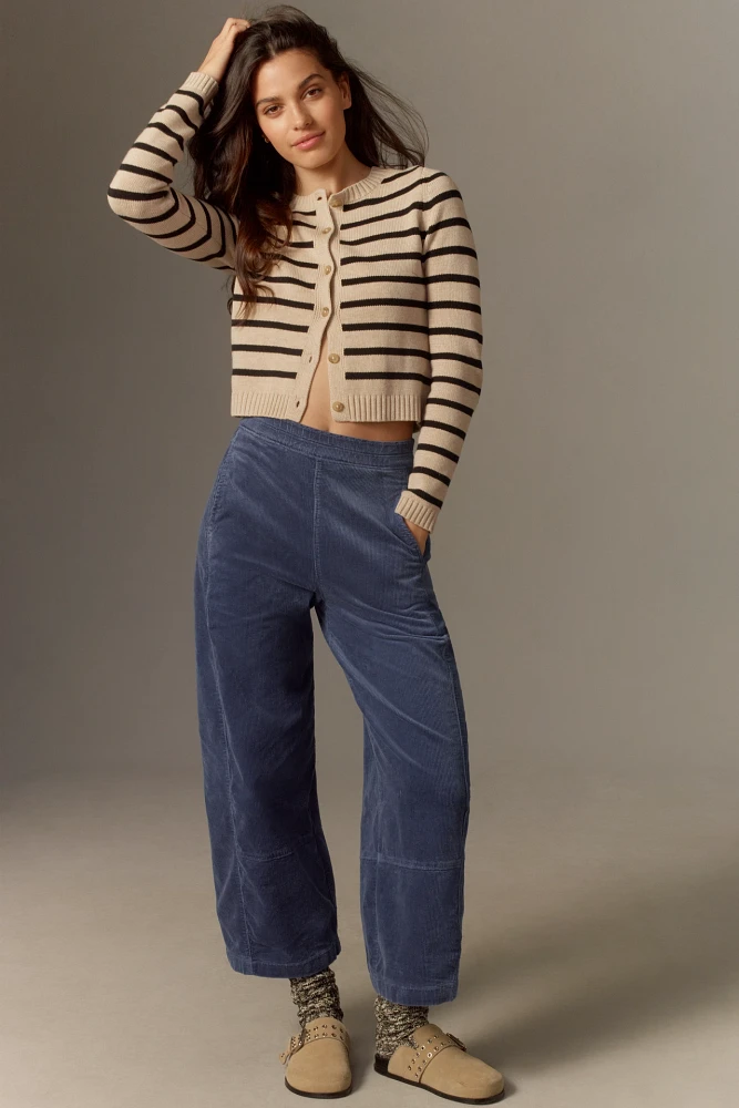 The Izzie Relaxed Pull-On Barrel Pants by Pilcro: Corduroy Edition