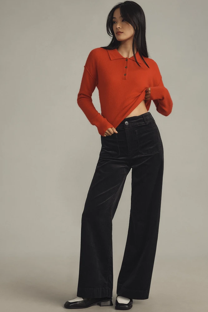 The Colette Full-Length Wide-Leg Pants by Maeve: Corduroy Edition