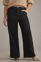 Pilcro Relaxed Elastic-Back Wide-Leg Pants