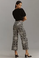 The Ettie High-Rise Crop Wide-Leg Pants by Maeve: Printed Edition