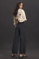 The Izzie Relaxed Pull-On Barrel Pants by Pilcro: Poplin Edition