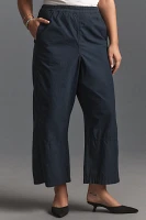 The Izzie Relaxed Pull-On Barrel Pants by Pilcro: Poplin Edition