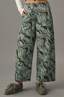 The Izzie Relaxed Pull-On Barrel Pants by Pilcro: Printed Edition