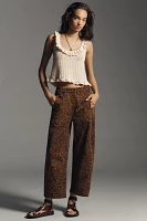 The Izzie Relaxed Pull-On Barrel Pants by Pilcro: Sateen Edition