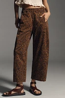 The Izzie Relaxed Pull-On Barrel Pants by Pilcro: Sateen Edition