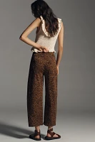 The Izzie Relaxed Pull-On Barrel Pants by Pilcro: Sateen Edition