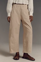 The Izzie Relaxed Pull-On Barrel Pants by Pilcro: Twill Edition