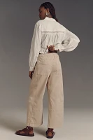 The Izzie Relaxed Pull-On Barrel Pants by Pilcro: Twill Edition