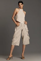 Pilcro Cropped Cargo Balloon Pants