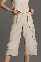 Pilcro Cropped Cargo Balloon Pants