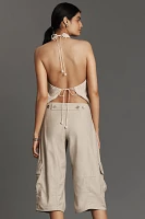 Pilcro Cropped Cargo Balloon Pants