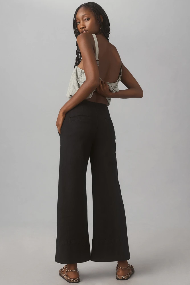 Pilcro Crop Wide-Leg Chino Pants