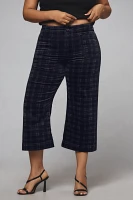 The Colette Cropped Wide-Leg Pants by Maeve: Plaid Corduroy Edition