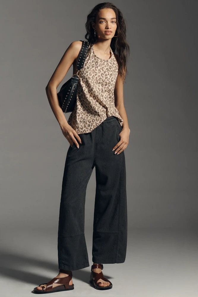 The Izzie Relaxed Pull-On Barrel Pants by Pilcro: Jacquard Edition