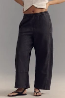 The Izzie Relaxed Pull-On Barrel Pants by Pilcro: Jacquard Edition