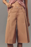 Pilcro Linen Blend Pleated Culotte Jeans