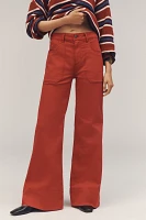 The Rylan Relaxed High-Rise Flare Pants by Pilcro