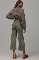 Pilcro Wide-Leg Cuffed Pants