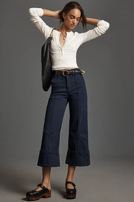 Pilcro Wide-Leg Cuffed Pants