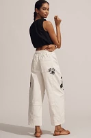 The Izzie Relaxed Pull-On Barrel Pants by Pilcro: Printed Edition