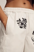 The Izzie Relaxed Pull-On Barrel Pants by Pilcro: Printed Edition