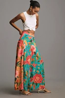 Farm Rio x Anthropologie Floral Wide-Leg Pants