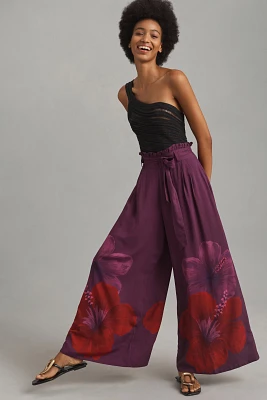 Farm Rio x Anthropologie Floral Wide-Leg Pants