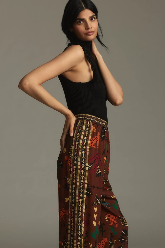 Farm Rio x Anthropologie Printed Wide-Leg Pants