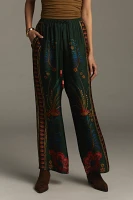 Farm Rio x Anthropologie Satin Drawstring Pants