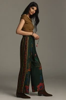 Farm Rio x Anthropologie Satin Drawstring Pants