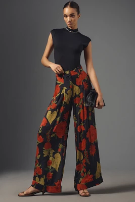 Farm Rio x Anthropologie Wide-Leg Printed Trousers