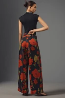 Farm Rio x Anthropologie Wide-Leg Printed Trousers