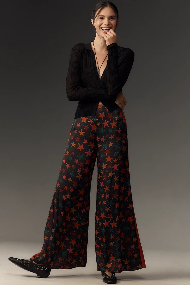 Farm Rio x Anthropologie Star Print Wide-Leg Pants