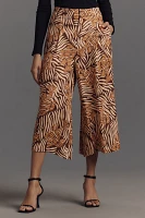 Farm Rio x Anthropologie Printed Satin Culotte Pants