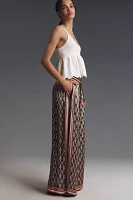 Farm Rio x Anthropologie Tropical Pleated Wide-Leg Pants