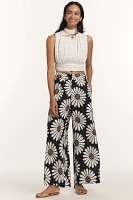 Farm Rio x Anthropologie Linen Blend Daisy Wide-Leg Pants