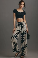 Farm Rio x Anthropologie Palm Pull-On Wide-Leg Pants