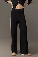 Maeve Side-Stripe Knit Track Pants