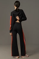 Maeve Side-Stripe Knit Track Pants