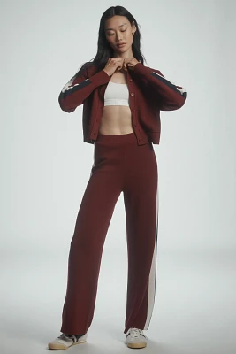 Maeve Side-Stripe Knit Track Pants