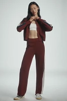 Maeve Side-Stripe Knit Track Pants