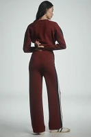 Maeve Side-Stripe Knit Track Pants
