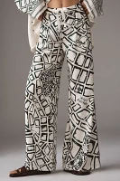 Scotch & Soda Eleni Printed Wide-Leg Pants