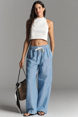 Scotch & Soda Noa Linen Blend High-Rise Wide-Leg Pants